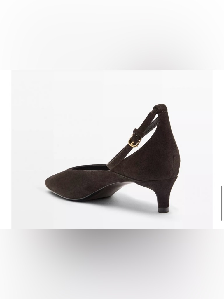 Massimo Dutti Heeled Shoes With Square Vamp 100% Goat Leather — image 2 of 6